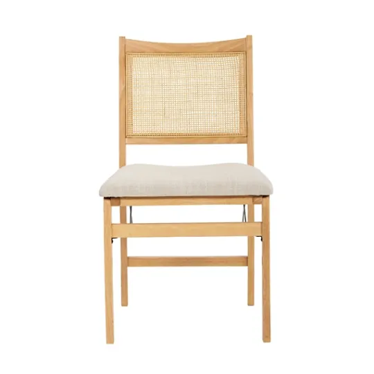 Kirkland's Home Folding Rat Cane Back Cushioned Chair- Accent Chairs