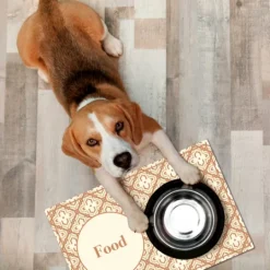 Kirkland's Home Food And Water Bowl Floor Mat, 15X23- Kitchen & Floor Mats