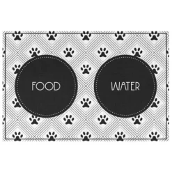 Kirkland's Home Food And Water Bowl Floor Mat, 19X28- Kitchen & Floor Mats