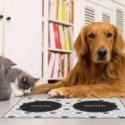 Kirkland's Home Food And Water Bowl Floor Mat, 19X28- Kitchen & Floor Mats