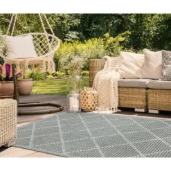 Kirkland's Home Forest Geo Lattice Outdoor Area Rug, 7X9- Outdoor Rugs