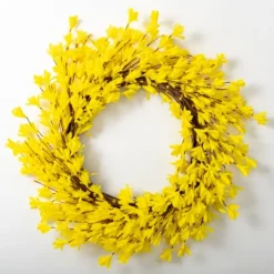 Kirkland's Home Forsythia Flowers Wreath- Wreaths