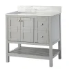 Kirkland's Home Foster Wood Backsplash Sink Vanity- Bathroom Furniture