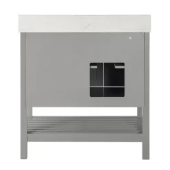 Kirkland's Home Foster Wood Backsplash Sink Vanity- Bathroom Furniture