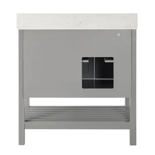Kirkland's Home Foster Wood Backsplash Sink Vanity- Bathroom Furniture