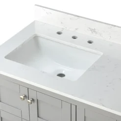 Kirkland's Home Foster Wood Backsplash Sink Vanity- Bathroom Furniture