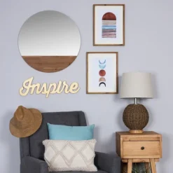 Kirkland's Home Frameless Stained Wood Accent Wall Mirror- Decorative Mirrors