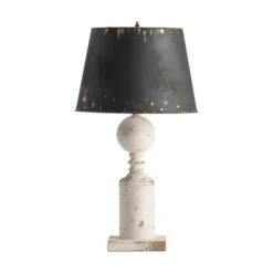 Kirkland's Home Fran Farmhouse Metal Shade Table Lamp- Table Lamps