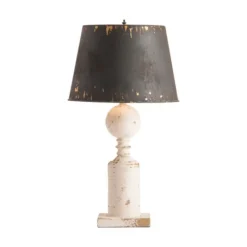 Kirkland's Home Fran Farmhouse Metal Shade Table Lamp- Table Lamps