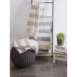 Kirkland's Home French Cabana Stripe Throw- Blankets & Throws