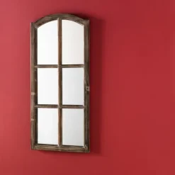Kirkland's Home French Farmhouse Wooden Decorative Mirror- Decorative Mirrors