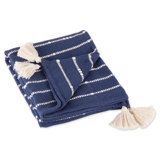 Kirkland's Home French Slub Stripe Decorative Throw- Blankets & Throws