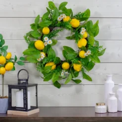 Kirkland's Home Fresh Daisies And Lemons Wreath- Wreaths