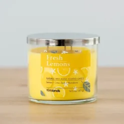 Kirkland's Home Fresh Lemons Triple Wick Jar Candle- Candles