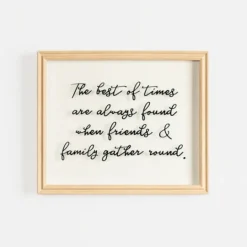 Kirkland's Home Friends & Family Gather Round Glass Wall Plaque- Wall Quotes & Signs
