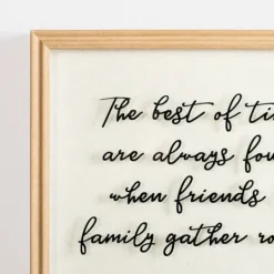 Kirkland's Home Friends & Family Gather Round Glass Wall Plaque- Wall Quotes & Signs