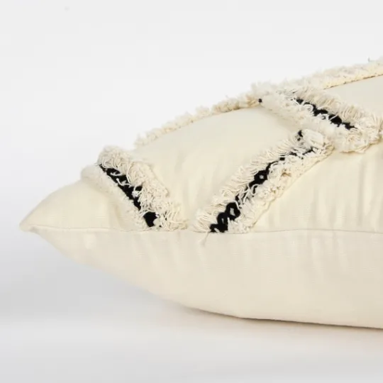 Kirkland's Home Fringe Stitched Lattice Throw Pillow- Pillows