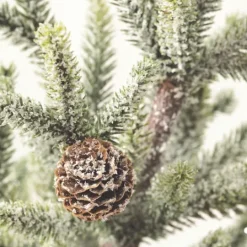 Kirkland's Home Frosted Pinecone Tree In Whitewash Planter, 24 In.- Trees & Topiaries