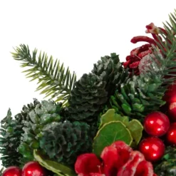 Kirkland's Home Frosted Red Ornament And Pinecone Wreath- Wreaths