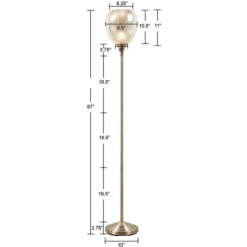 Kirkland's Home Frosted Starlight Golden Floor Lamp- Floor Lamps