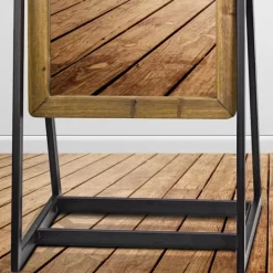 Kirkland's Home Full Length Wood And Metal Wall Mirror With Stand- Full Length & Floor Mirrors