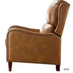 Kirkland's Home Full-Grain Leather Recliner Accent Chair- Accent Chairs