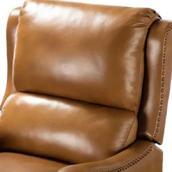 Kirkland's Home Full-Grain Leather Recliner Accent Chair- Accent Chairs