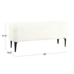 Kirkland's Home Fur Storage Bench- Benches & Ottomans