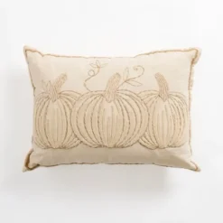 Kirkland's Home Fuzzy Pumpkin Trio Lumbar Pillow- Pillows