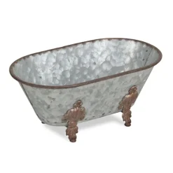 Kirkland's Home Galvanized Decorative Bathtub- Baskets & Boxes