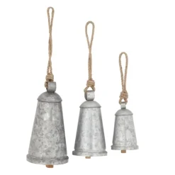 Kirkland's Home Galvanized Iron Hanging Bells, Set Of 3- Decorative Accents