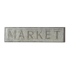 Kirkland's Home Galvanized Iron Market Wall Sign- Wall Quotes & Signs