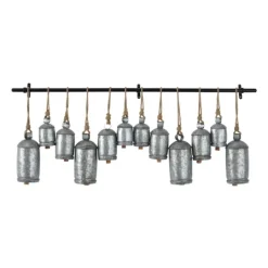 Kirkland's Home Galvanized Round Bells Wall Plaque- Decorative Accents