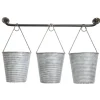 Kirkland's Home Galvanized Silver Bucket Wall Planters- Wall Storage