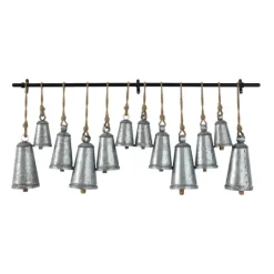 Kirkland's Home Galvanized Triangle Bells Wall Plaque- Decorative Accents