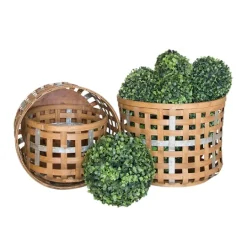 Kirkland's Home Galvanized Woven Wicker Baskets, Set Of 3- Baskets & Boxes