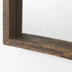 Kirkland's Home Garcelle Raw Wood Rectangle Wall Mirror- Framed Mirrors