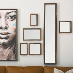 Kirkland's Home Garcelle Raw Wood Rectangle Wall Mirror- Framed Mirrors