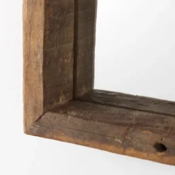 Kirkland's Home Garcelle Raw Wood Square Wall Mirror- Decorative Mirrors