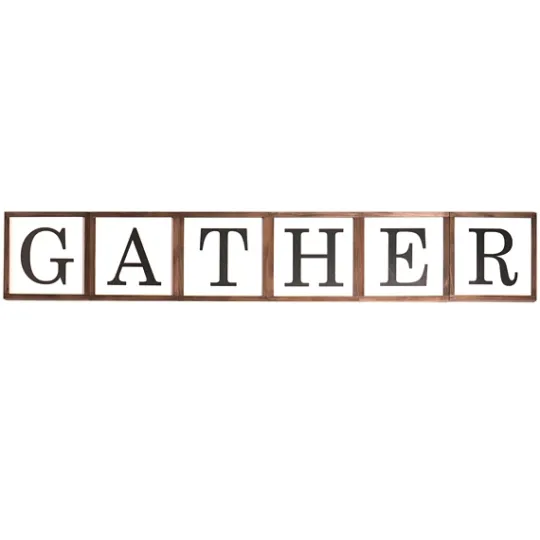 Kirkland's Home Gather Family Reversible Wood Box- Wall Quotes & Signs
