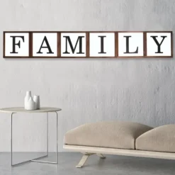 Kirkland's Home Gather Family Reversible Wood Box- Wall Quotes & Signs