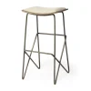 Kirkland's Home Geometric Base And Saddle Seat Bar Stool- Bar Stools & Counter Height Stools
