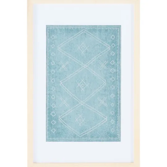 Kirkland's Home Geometric Framed Textile Wall Plaque- Wall Plaques