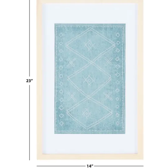 Kirkland's Home Geometric Framed Textile Wall Plaque- Wall Plaques