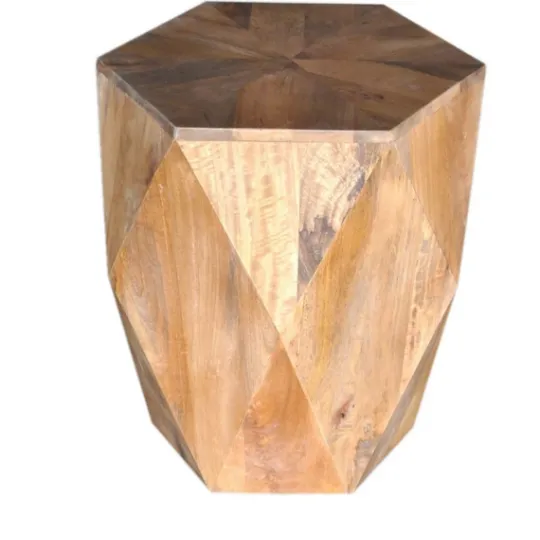 Kirkland's Home Geometric Mango Wood Accent Table- Accent & End Tables