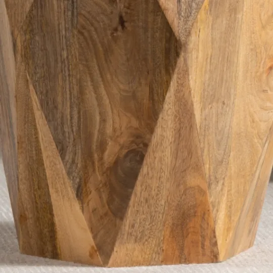 Kirkland's Home Geometric Mango Wood Accent Table- Accent & End Tables