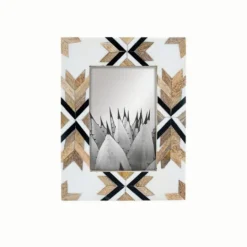 Kirkland's Home Geometric Pattern Wood Picture Frame, 4X6- Picture Frames