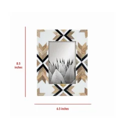Kirkland's Home Geometric Pattern Wood Picture Frame, 4X6- Picture Frames