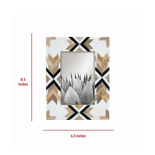 Kirkland's Home Geometric Pattern Wood Picture Frame, 4X6- Picture Frames