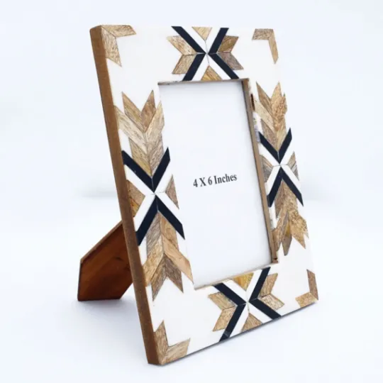 Kirkland's Home Geometric Pattern Wood Picture Frame, 4X6- Picture Frames